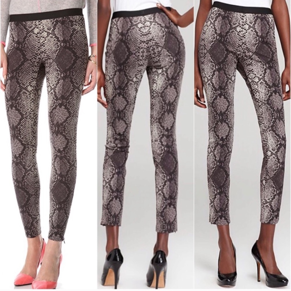 🚢 Rebecca Taylor Python Snake Skinny Pants Leggings NWOT